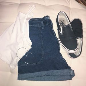 Denim High waisted shorts